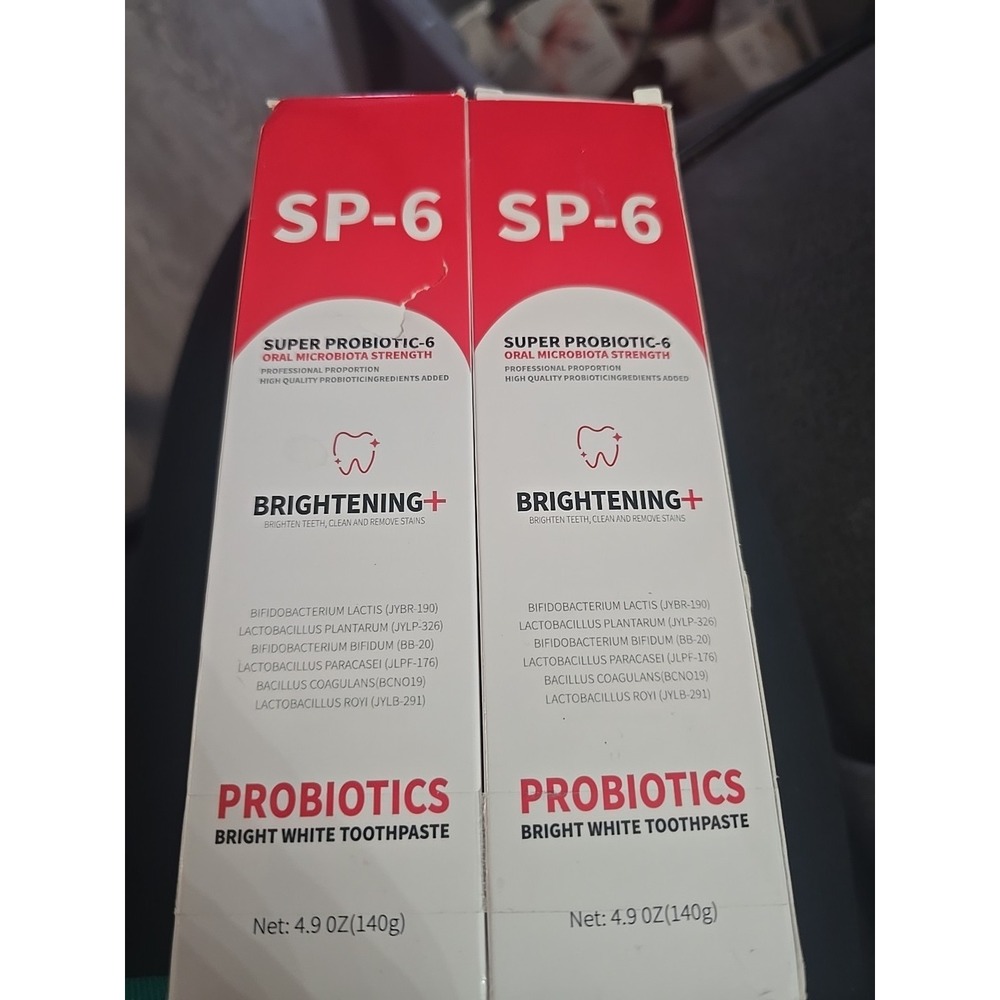 2pk Sp-6 Probiotic Toothpaste: Stain Removing,‎ Whitening, Bad Breath, Halitosis